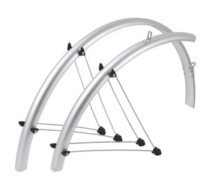 Mudguards set Orion OR 28"x48mm nylon silver