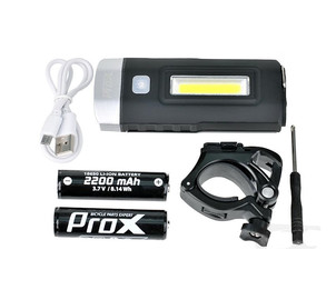 Front lamp ProX Taurus 2xT6 500Lm + COB USB