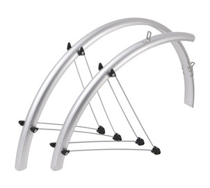 Mudguards set Orion OR 28"x58mm nylon silver