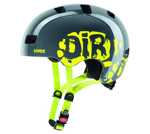 Helmet Uvex Kid 3 dirtbike gray-lime-51-55CM, Size: 51-55CM