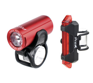 Light set ProX Pictor CREE 350Lm + 10Lm USB red