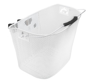 Basket front Azimut w/ plastic NEW bracket WHITE 35x26x26cm