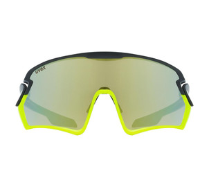 Glasses Uvex Sportstyle 231 black-lime mat / mirror yellow