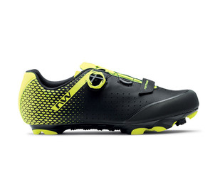 Shoes Northwave Origin Plus 2 MTB XC black-yellow fluo-44, Suurus: 44