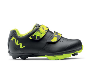 Shoes Northwave Origin Junior MTB XC black-yellow fluo-36, Izmērs: 36