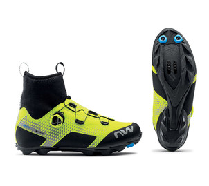 Shoes Northwave Celsius XC Arctic GTX MTB yellow fluo/black-44, Size: 44