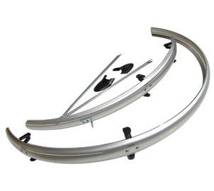 Mudguards set Orion OR 26"x53mm nylon silver