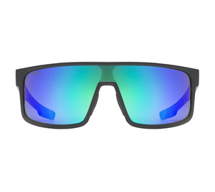 Cycling sunglasses Uvex LGL 51 black matt / mirror green