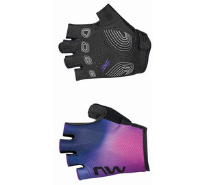 Gloves Northwave Active WMN Short black-iridescent-XS, Size: XS