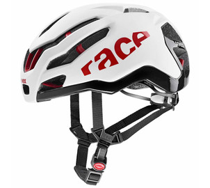Helmet Uvex Race 9 white-red-53-57CM, Size: 53-57CM