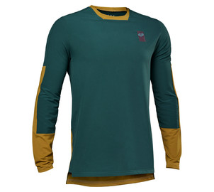 Dviratininko marškinėliai FOX DEFEND THERMAL LS, Izmērs: L, Krāsa: Emerald
