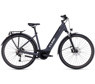 E-bike Cube Touring Hybrid ONE 500 Easy Entry grey'n'white 2023-54 cm / M, Size: 54 cm / M