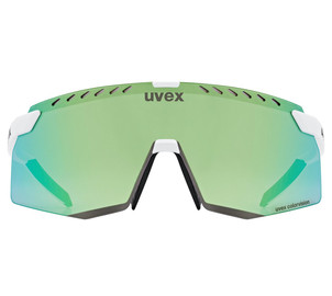 Glasses Uvex pace stage CV white matt / mirror green