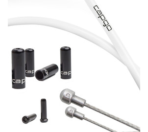 Brake cable set Capgo BL stainless PTFE for Shimano/Sram Road white