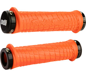 ODI MTB grips Troy Lee Designs Lock-On orange, 130mm black clamps