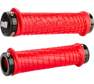 ODI MTB grips Troy Lee Designs Lock-On red, 130mm black clamps