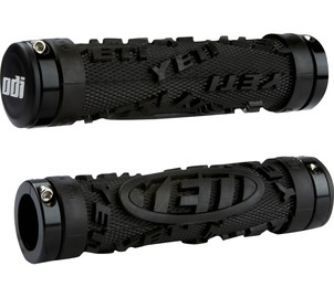 ODI MTB grips Yeti Hardcore Lock-On black, 130mm black clamps, Bonus Pack