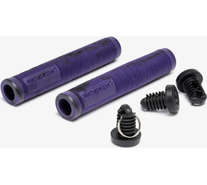 PERFECT grip dark purple/black swir without flange, 165mm x 29.5mm including extra KEY WEDGE barends,
