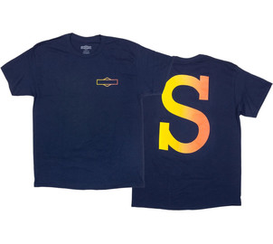 Sunday T-Shirt BIG-S navy mit rot/gelb, S 