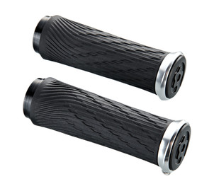 Locking Grips for Grip Shift Full Length 122mm with Silver Clamps and End Plug