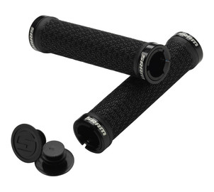 SRAM Locking Grips Black with Double Clamps & End Plugs
