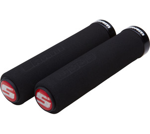 SRAM Locking Grips Foam 129mm Black with Single Black Clamp and End Plugs