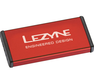 Lezyne Repair Kit Metal, Alloy Box, 6xPatch, 1xScuffer, 1xTire Boots, red