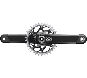 SRAM Kurbelgarnitur XXSL Eagle DUB 165mm, 34T DM, schwarz ohne Innenlager, QF:174mm, CL55