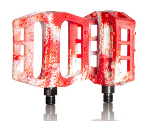 pedals, Demolition Trooper 9/16", white/red marble