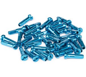 Salt spoke nipples aluminum 40 pieces, blue 14G (2mm)