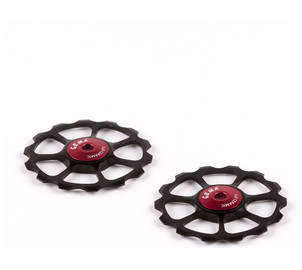 10/11V Pulley wheels (OS 12-14T) Full Ceramic - black