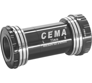 CEMA Innenlager BB30A für Shimano W: 73 x ID: 42 mm Edelstahl - schwarz