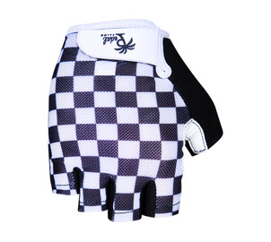 Pedal Palms Kurzfingerhandschuh Checker XL, schwarz-weiß 