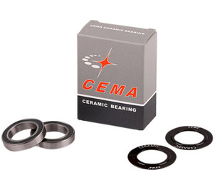 Sparepart bearing kit for CEMA BB Includes 2 bearings and 2 covers CEMA 24 mm and GXP - Ceramic - Blac