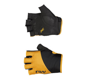 Gloves Northwave Fast Short ochre-black-M, Size: M