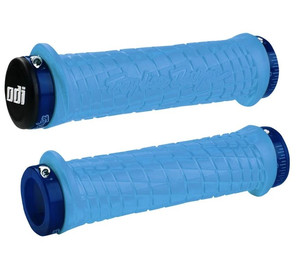 Grips ODI Troy Lee Designs Signature MTB Lock-On Aqua w/ Blue Clamps