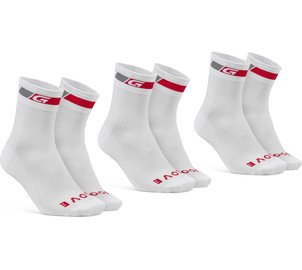 GripGrab Classic Regular Cut Summer Socks 3-Pack L, white