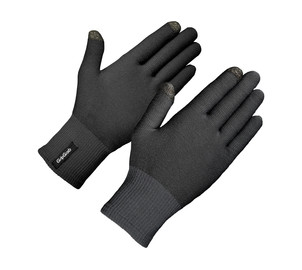 GripGrab Merino Wool Liner Gloves XS/S, black, Izmērs: XS/S, Krāsa: Black