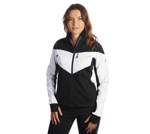 Fischer ASARNA 3.0 softshell Womens Jacket, Black white, Size: S, Colors: Black / White