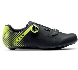 Shoes Northwave Core Plus 2 Road black-yellow fluo-43, Size: 45½