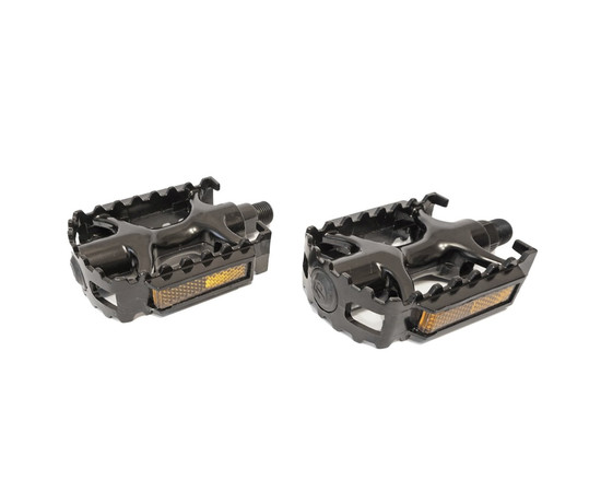 Pedals Azimut black Alu 9/16" w/bearings and reflectors (1003)