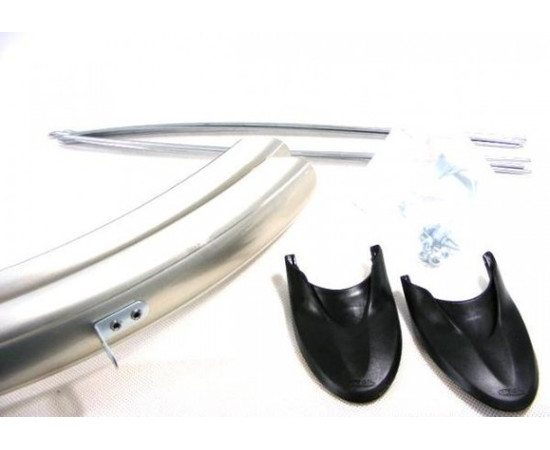 Mudguards set Orion OR 28"x48mm nylon silver