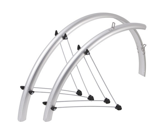 Mudguards set Orion OR 28"x41mm nylon silver