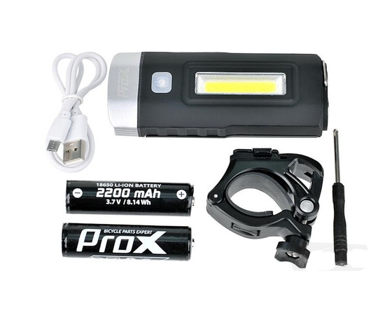 Front lamp ProX Taurus 2xT6 500Lm + COB USB