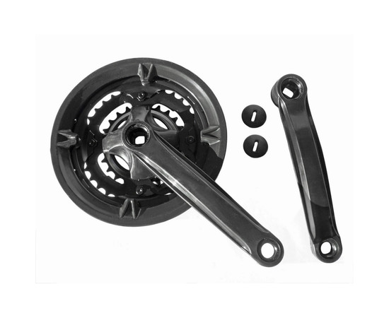 Chainwheel set Azimut steel 48x38x28T 170mm Index black