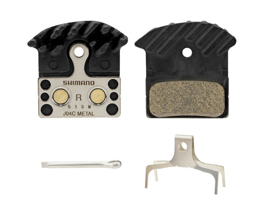 Disc brake pads Shimano XTR-XT-SLX-Deore-Alfine (J04C) Metal w/Fin