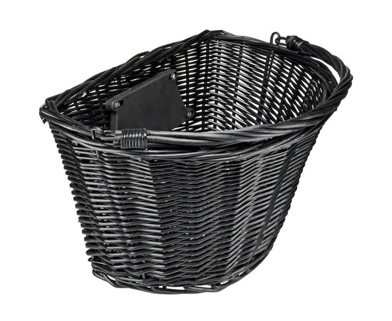 Basket front Azimut Wicker NEW bracket 35x26x22cm black