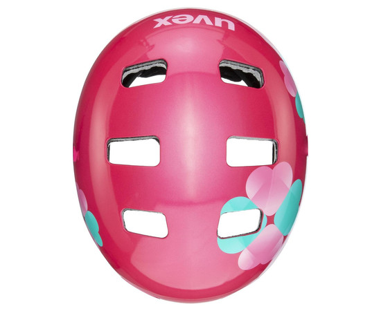Helmet Uvex Kid 3 pink flower-55-58CM, Size: 51-55CM