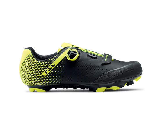 Shoes Northwave Origin Plus 2 MTB XC black-yellow fluo-44, Dydis: 44