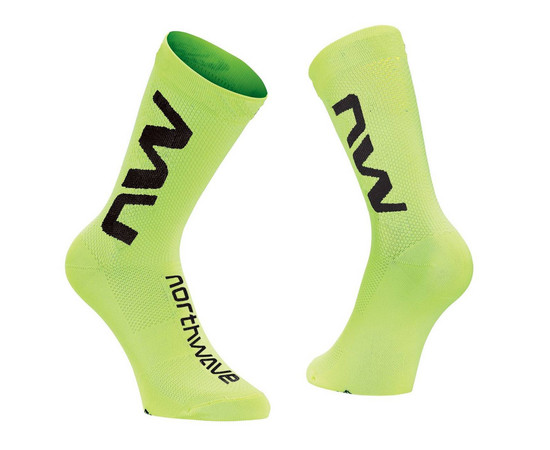 Socks Northwave Extreme Air yellow fluo-black-L, Size: L (44/47)